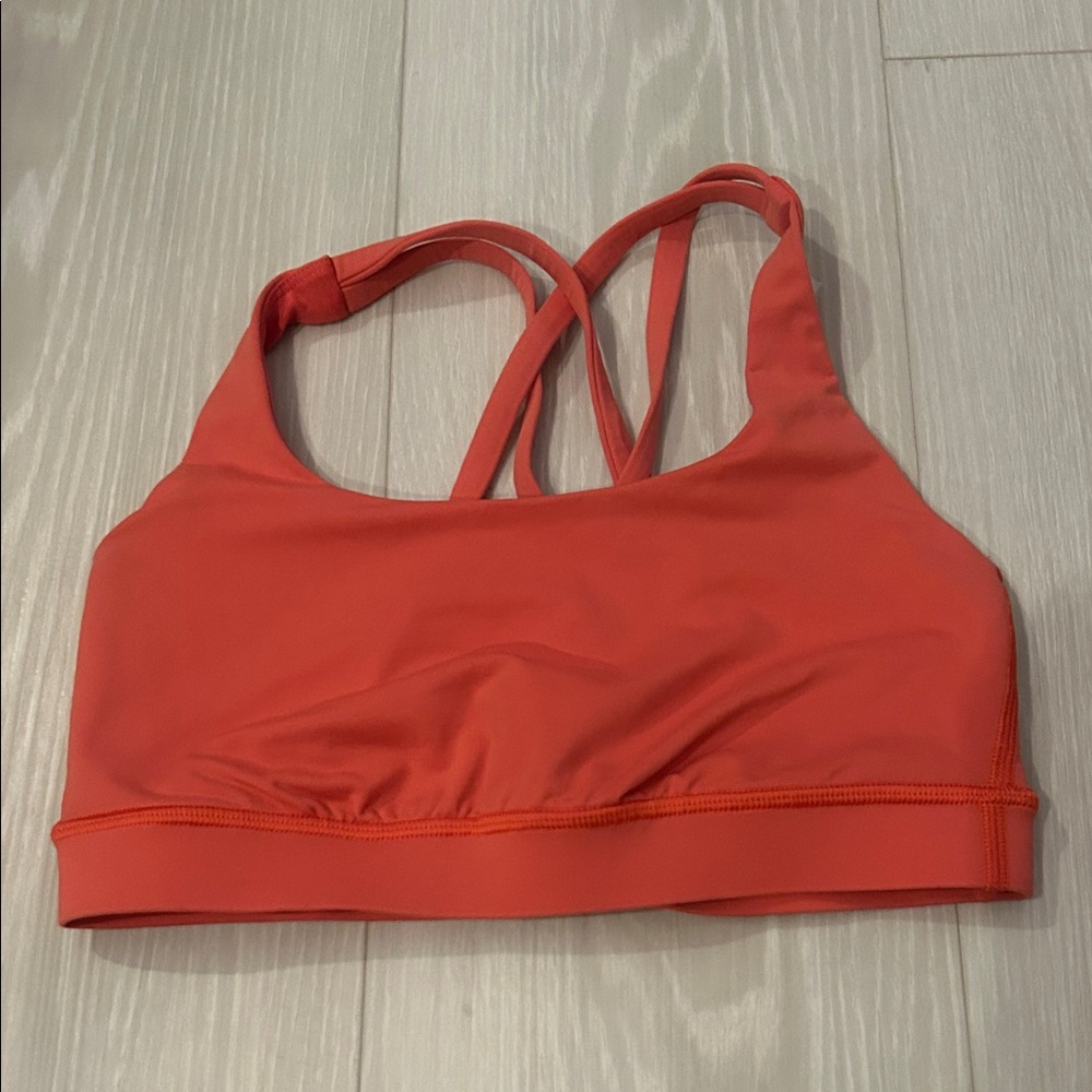 Lululemon Orange/Coral Energy Sports Bra
